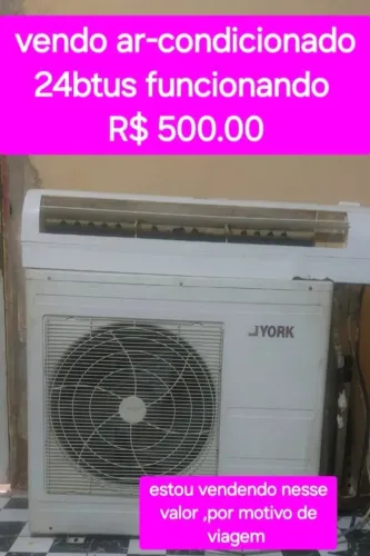 Vendo ar-condicionado, tenho nota fiscal e tudo mais documentação