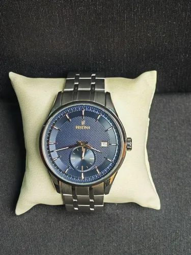 Relógio Festina Collection Original Mostrador Azul Aço Inox