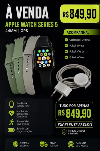 Apple Watch Series 5 GPS 44mm - Excelente Estado