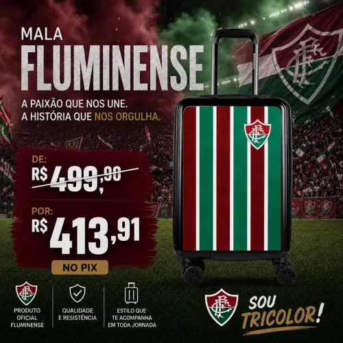 MALA DE VIAGEM BORDO PEQUENA OFICIAL FLUMINENSE