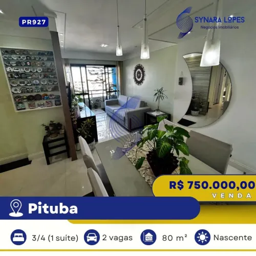 APARTAMENTO 80 M² | 3 QUARTOS | 1 SUÍTE | PITUBA | SALVADOR-BA
