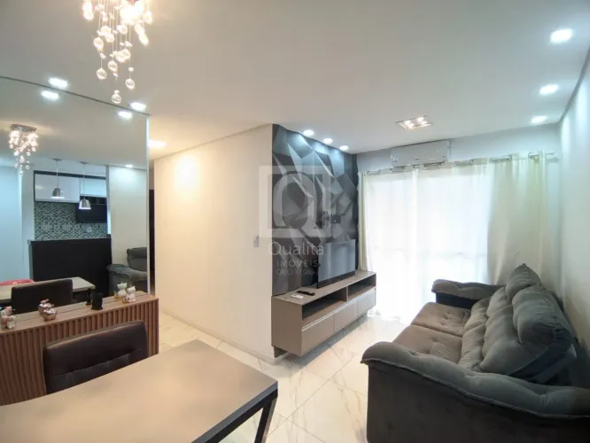 Apartamento Mobiliado 2 Quartos e Varanda Gourmet à venda no Condomínio Mirante da Colina,