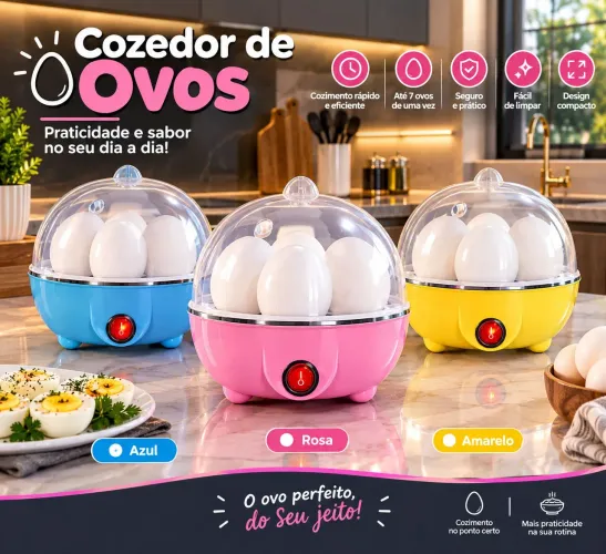Cozedor de ovos portátil.