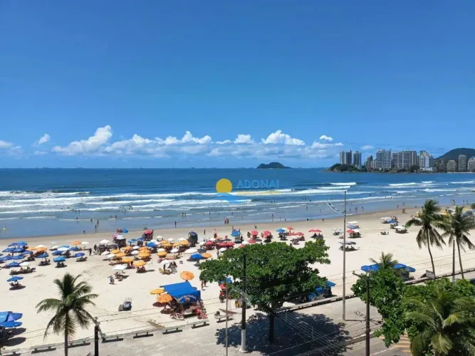 Apartamento frente mar com sacada Pitangueiras Guarujá