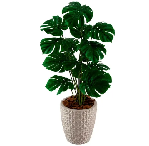 Planta artificial com vaso - costela de Adão