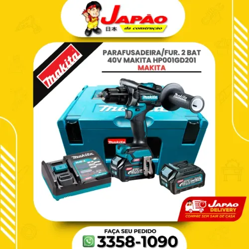 Parafusadeira/Fur. 2 Bat 40v Makita Hp001gd201 Oferta Por Tempo Limitado