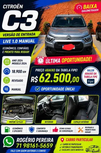 Citroen C3 Live 1.0 Flex 6V 5P Mec. 2024