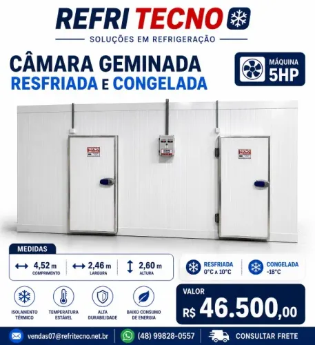 CAMARA GEMINADA - RESFRIADA E CONGELADA