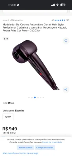 Vendo máquina de fazer cachos da polichop