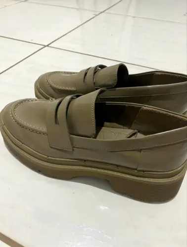 loafer tratorado zara nude feminino t 36