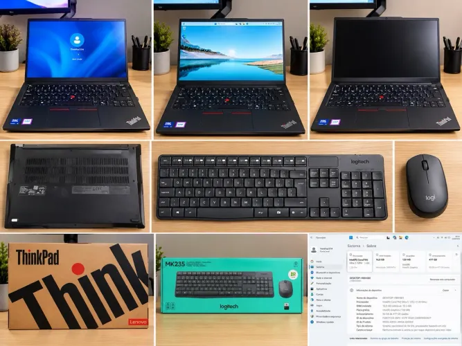 Notebook Lenovo ThinkPad E14 | Intel Core Ultra 5 | 16GB RAM | SSD 512GB + Kit Logitech