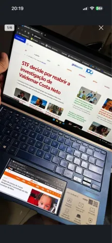 Notebook Asus i7 com duas telas 