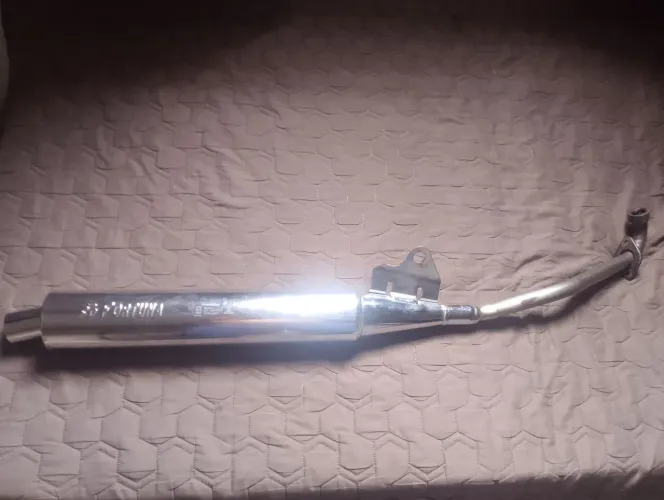 Escapamento esportivo fortuna retro para pop e biz