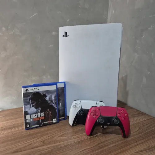 PS5 Original com Leitor c/ 2 Controles e 2 Jogos - Completo | Aceito Cartão | Entrego