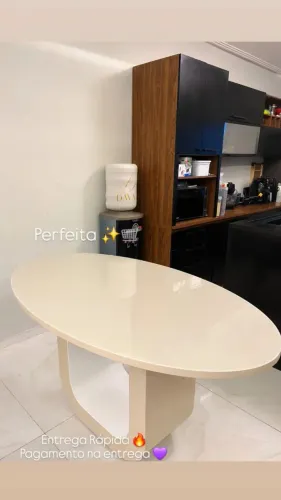 Mesa de Jantar Oval Luxo Entrega Grátis Fortaleza
