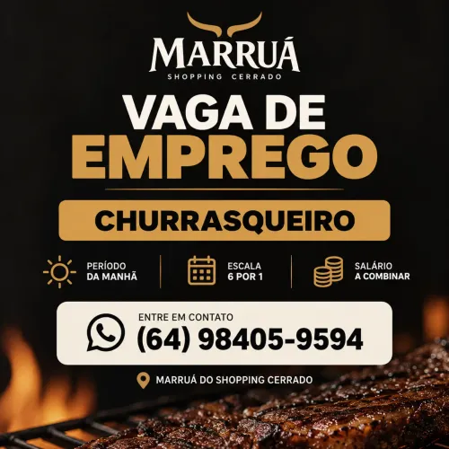 Vaga de Emprego para Churrasqueiro