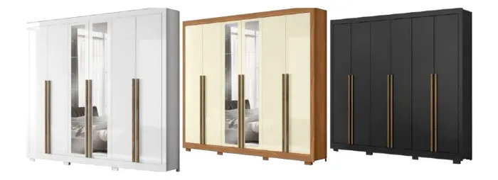 Guarda-Roupa Cannes 6 Portas | Viva Móveis