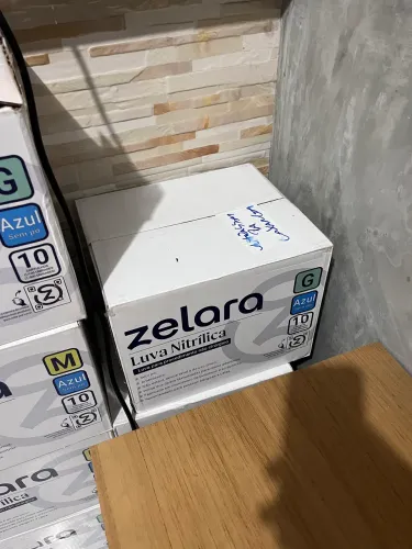 Luva Nitrílica Azul sem Pó G Caixa c/100 Zelara 