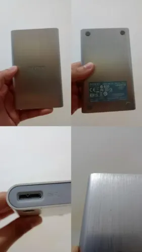 HD externo 1T Sony prata memória externa 