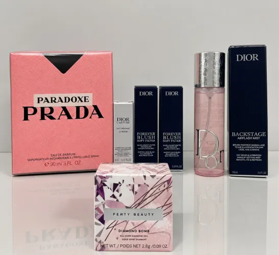 Kit de Beleza de Luxo - Prada, Dior e Fenty Beauty