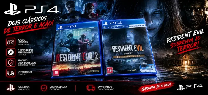 Resident evil dois jogos ( ps4 ps5 )