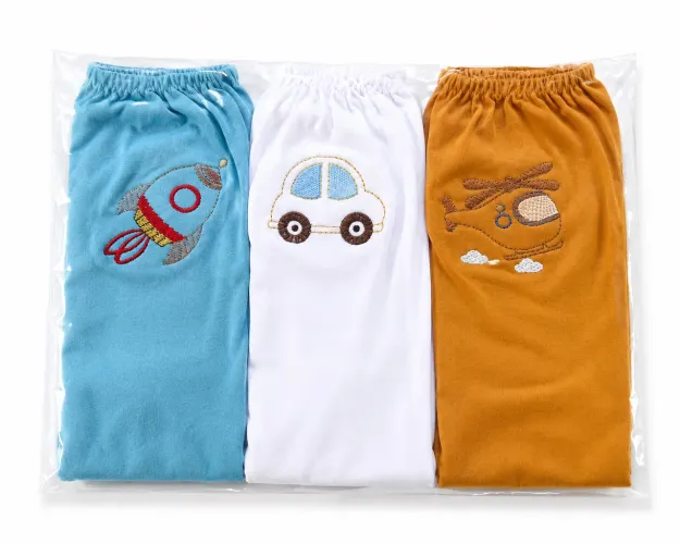 Kit com 3 mijões bordados recém nascido menino e menina