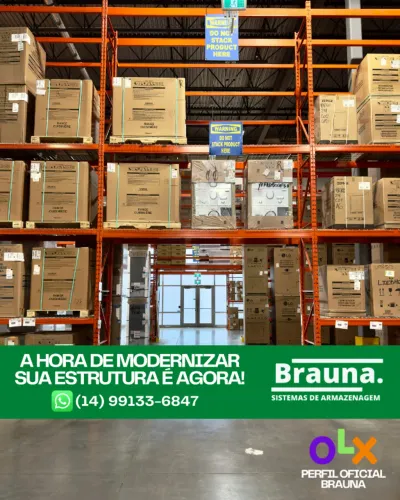 Porta Paletes Brauna Novo - Alta Qualidade Jaú SP