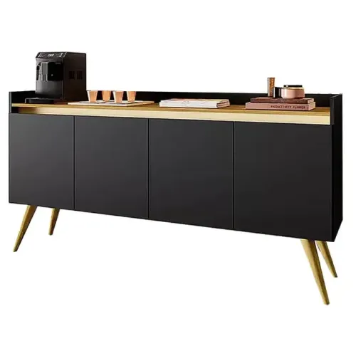 Buffet Gold 4 Portas com Pés Palito Primus