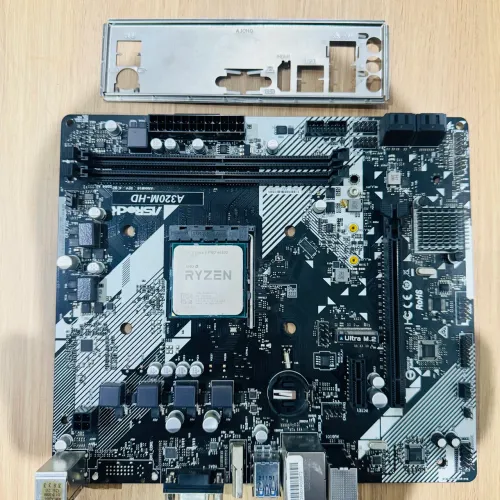 Kit Placa Mãe ASRock A320M-HD + Processador AMD Ryzen 5 PRO 4650G