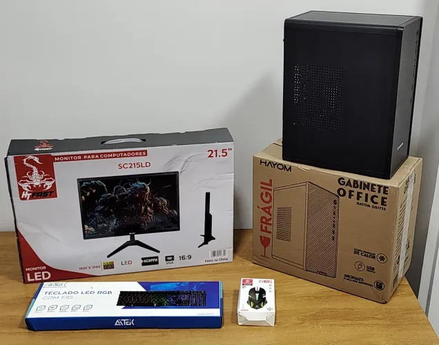 Pc Desktop Completo I3, 16gb, Monitor 21.5 Teclado e mouse