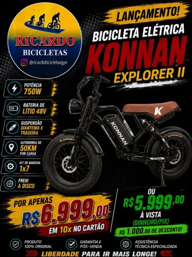 Bicicleta Elétrica Konnan Explorer II 750w