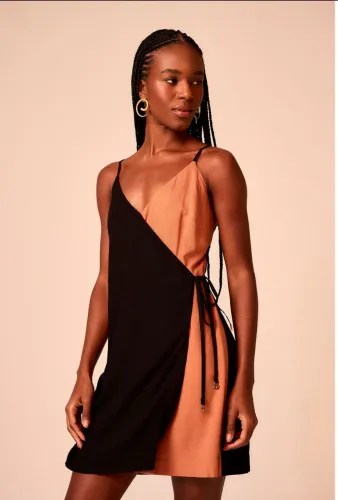Vestido Peahi bicolor PP