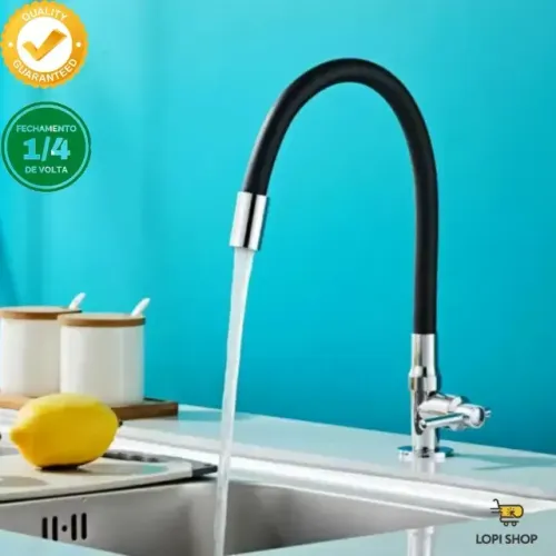 Torneira Cozinha Gourmet Flexível Preto Fosco Pia Bancada - Nova a pronta entrega