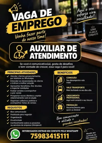 Auxiliar de atendimento