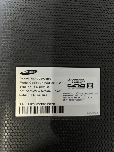 Placa TV Samsung UN40D5003BG