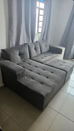 Sofá 3 lugares 2.50M Cinza