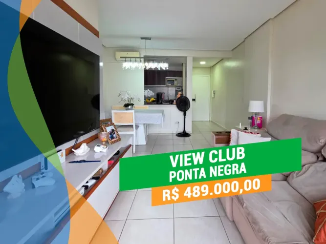 Cond. View Club - 3 Quartos(1 Suíte) - 2° Andar - Ponta Negra