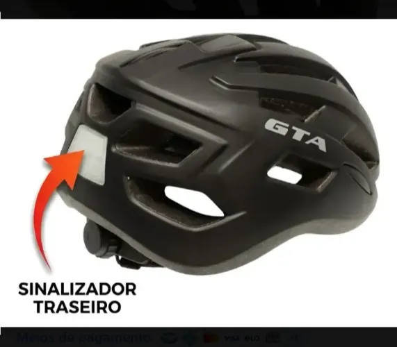 Capacete com Led na parte de trás