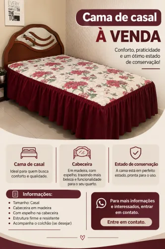 Cama de casal à venda 