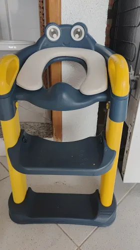 Assento infantil com escada para vaso sanitário + mictório de sapinho