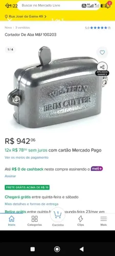 CORTADOR DE ABA DE CHAPÉU