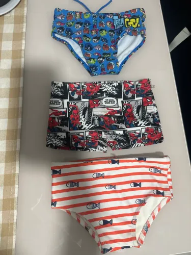 Sunga infantil  3 e 4 anos em poliamida forrado 