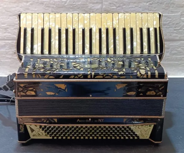 Um acordeon 120 baixos da marca aordeona