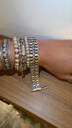 Pulseira Indiana com fecho Pino prata 925