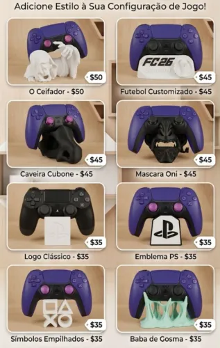 Suporte para controle de PS5 e PS4 (Faço envio)