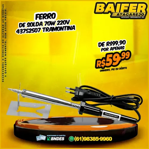 Ferro de Solda 70W 220v 43752507 Tramontina