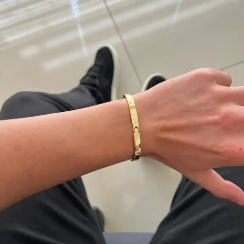 Bracelete Banhado a ouro 18k 7mm com garantia