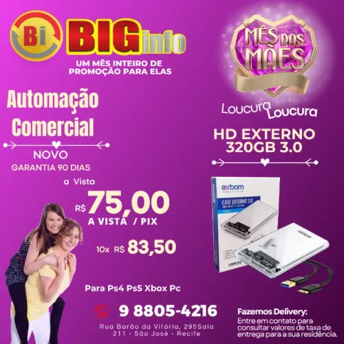 Hd Externo 320gb Portátil Usb 3.0 Para Notebook Ps4 Ps5 Xbox One E Series Ideal Para Games