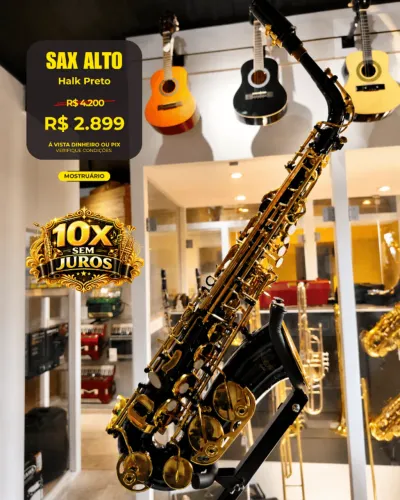 Sax Alto Halk Preto - Mostruário