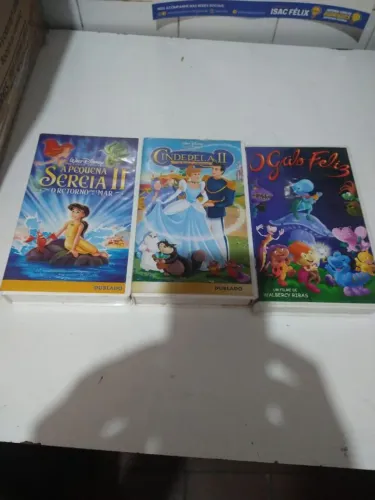 VHS infantil lote com três